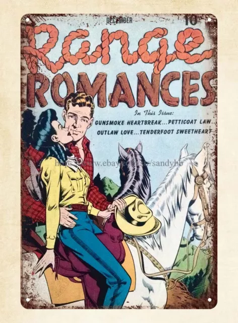Range Romances 1949 metal tin sign pop shop wall decor