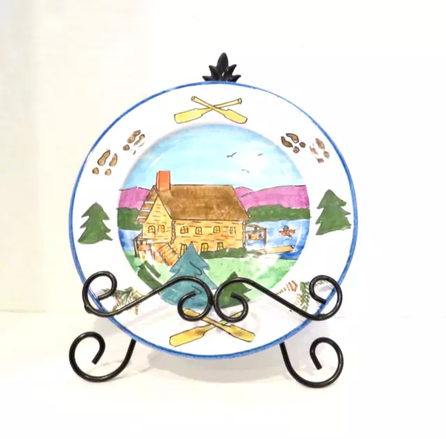 Rustic Hunting Fishing Cabin on the Lake Novelty Plate