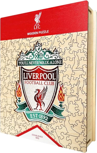 ICONIC PUZZLES, 100% Eco-Sustainable Wooden Puzzle Liverpool F.C. Logo ...