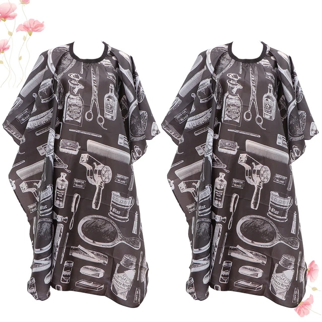 2 piezas Peluquería Cape Hair Delantal Peluquería Estilo Vestido Peluquería