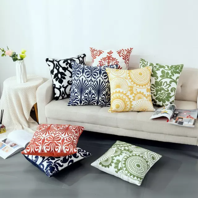 Sofa Cushion Covers Accueil Housse De Coussin Brodée Housse De Coussin En Coton