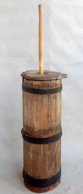 ANTIQUE PRIMITIVE WOODEN BUTTER CHURN / Home decor
