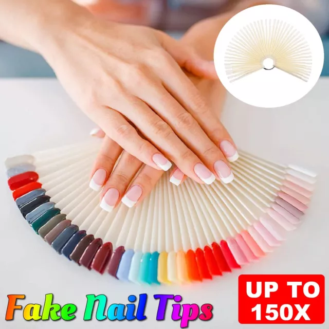 Nail Polish Colour Display Wheel Chart Palette Ring Tips Swatch false fake Nails