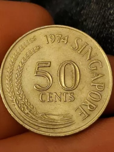 SINGAPORE 50 Cents 1974 Copper-nickel 9.33 g ø 27.76 mm Kayihan coins T26