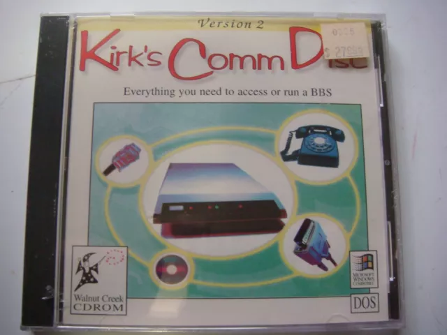 Vintage Software- Kirk"s Comm Disc Ver2 CDROM by Walnut Creek -Circa 1996