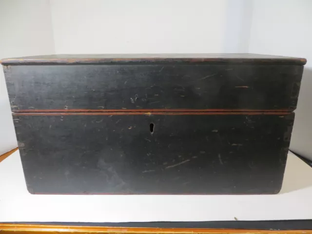 Antique Wood Travel Document Slope Writing Desk/Case