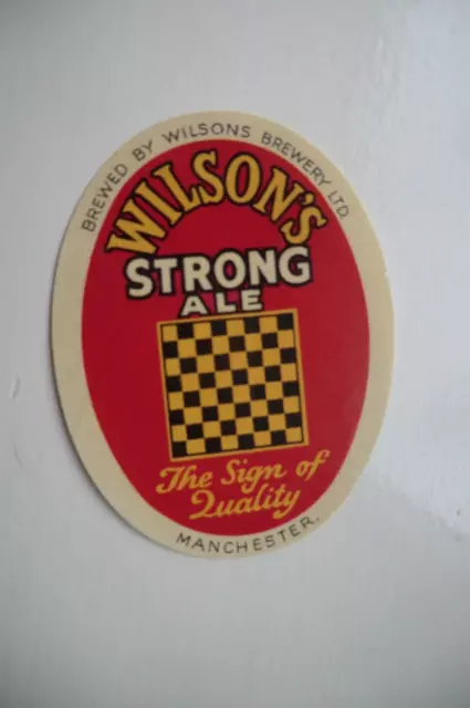 Mint Wilsons Brewery Manchester Strong Ale Brewery Beer Label