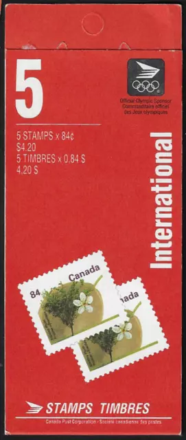 Canada — Booklet Pane of 5 — Fruit Tree: Stanley Plum #1371b (BK143a Glued) MNH