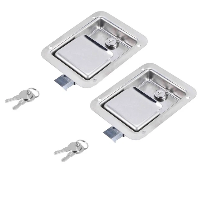 Hardware 2 pezzi pagaia acciaio inox con serratura porta, con serratura e chiavi U2S9