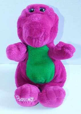 purple stuffed dinosaur