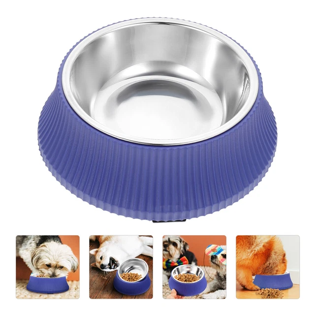 Puppy Water Bowl Detachable Stainless Steel Dog Bowls Large Slow Feeder Dog Bowl