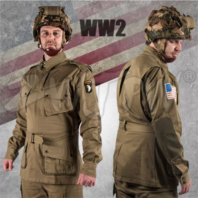 WW2 US M42 10182 Army Men's  Uniform Paratrooper Costume Sets Solider Clothing