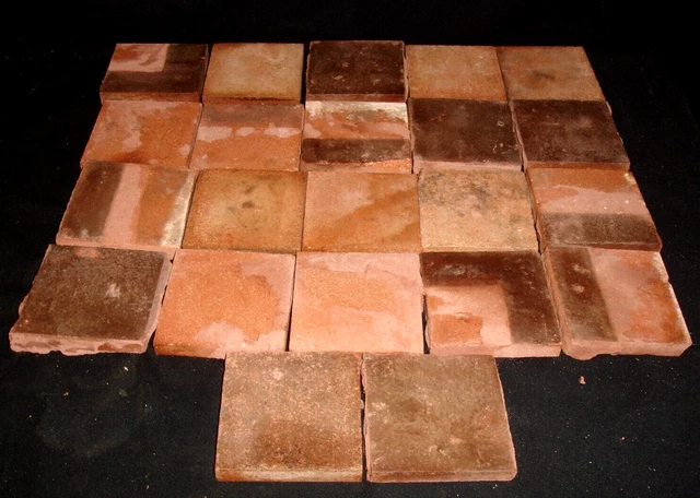 Lot of  (22) Vintage Reclaimed Quarry Tiles 4x4