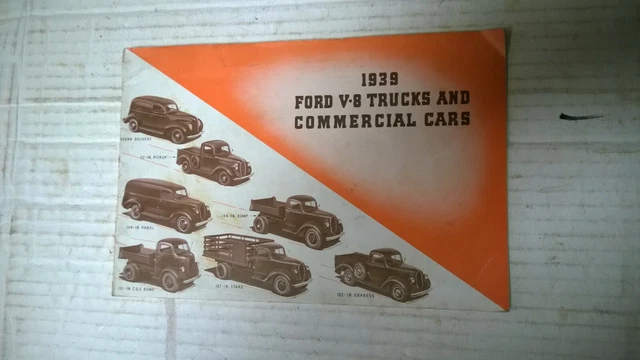 Vintage 1939 Ford V-8 Truck and Commercial Cars Original Dealer Brochure