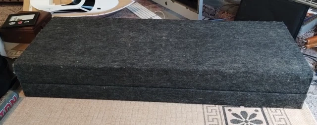 47" DJ Double Turntable Coffin Style Case Unbranded MDF Carpeted