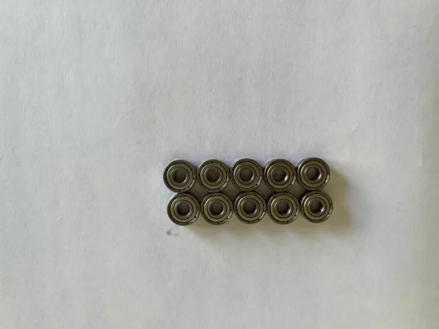 10 pcs R3 ZZ double metal shielded ball bearing, 3/16x 1/2x 0.196 inch