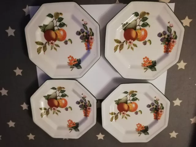 Johnson Bros Brothers Rectangular Salad Tea Plates Fresh Fruit Set Of Four