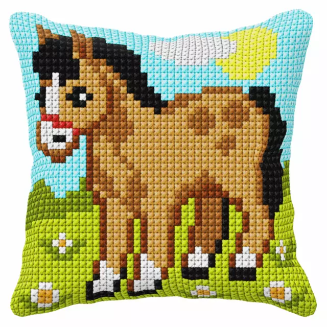 Orchidea Cross Stitch Kit: Cushion: Small: Horse