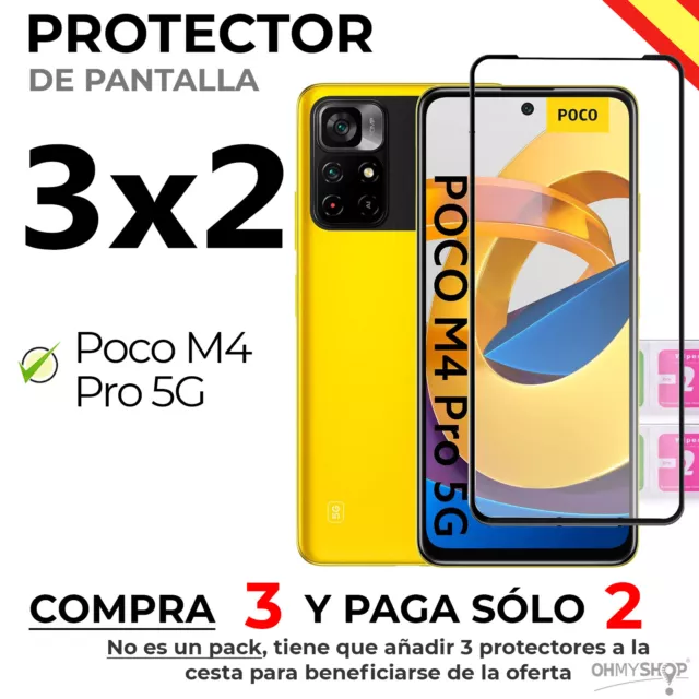 Protector Pantalla Xiaomi Poco M4 Pro 5G Cristal Vidrio Templado Screen Protecto