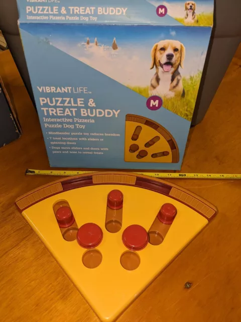 Vibrant Life Interactive Treat Dispensing Pizzeria Puzzler Dog Toy 