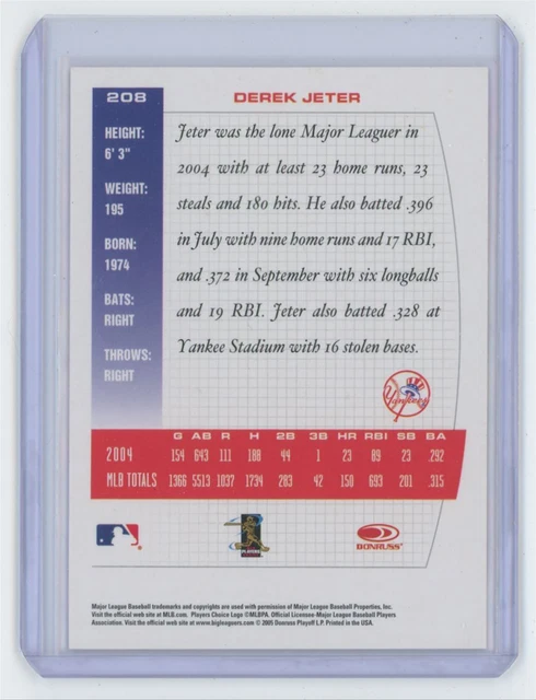 2005 DONRUSS TEAM Heroes Derek Jeter. Yankees de New York #208 EUR 4,21 ...