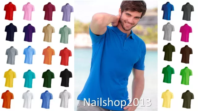 Polo Uomo Da Lavoro Manica Corta Jhk Maglia Cotone 100% Personalizzabile