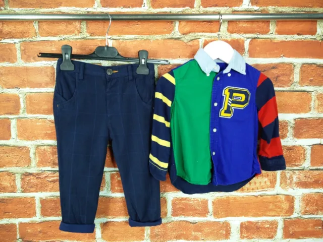 Baby Boy Bundle Age 12-18 Months Next Ralph Lauren Trousers Colour Shirt 86Cm