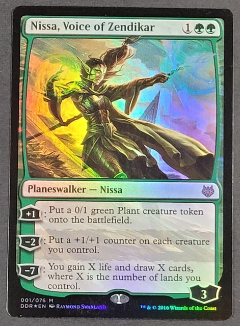 Nissa Voice of Zendikar 1x FOIL OGW MTG Oath of the Gatewatch Mythic MINT green Nissa Voice of Zendikar 1x FOIL OGW MTG Oath of the Gatewatch Mythic MINT green