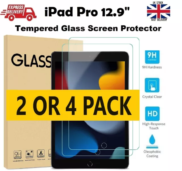 Twin Pack Gorilla Tempered Glass Screen Protector For Apple 12.9" iPad Pro