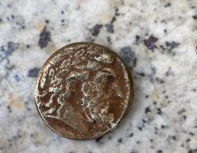 300-200 BC Small Ancient Greek Coin Head of Zeus Silver Tetradrachm