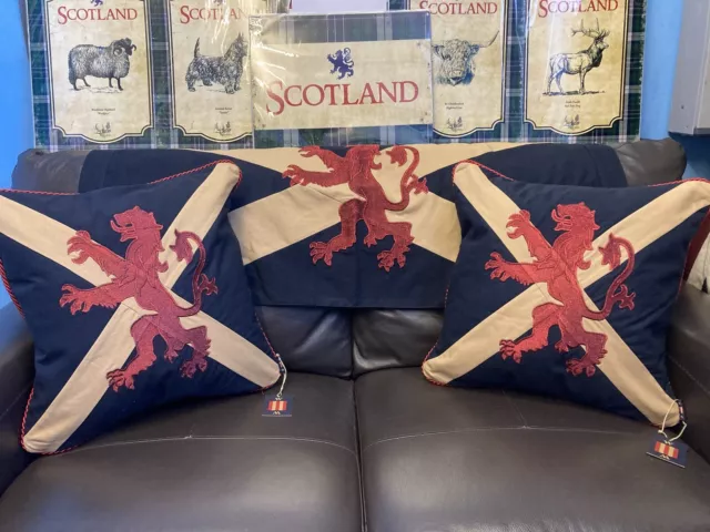 Scottish Tapestry Cushions Pair (18x18”)                     Stunning X 2