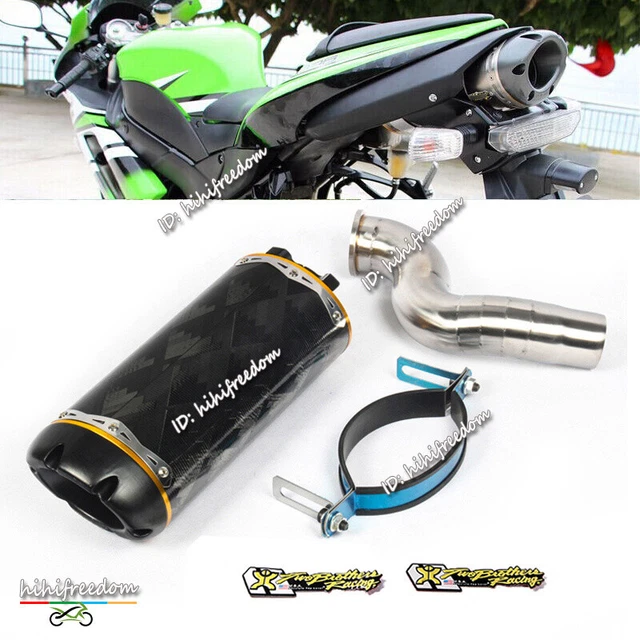 SLIP ON FOR KAWASAKI Ninja ZX6R ZX636 2004 2008 Exhaust Mid Link Pipe 
