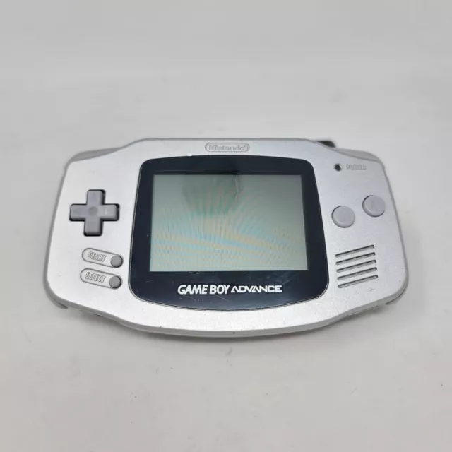 Game Boy Advance Platinum Silver GBA Console AGB-001 Tested Working