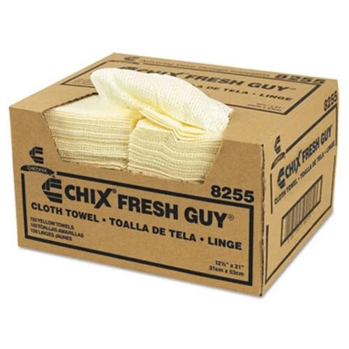 Chix Fresh Guy Towels, 13 1/2 x 13 1/2, Yellow, 150/Carton (CHI8255)
