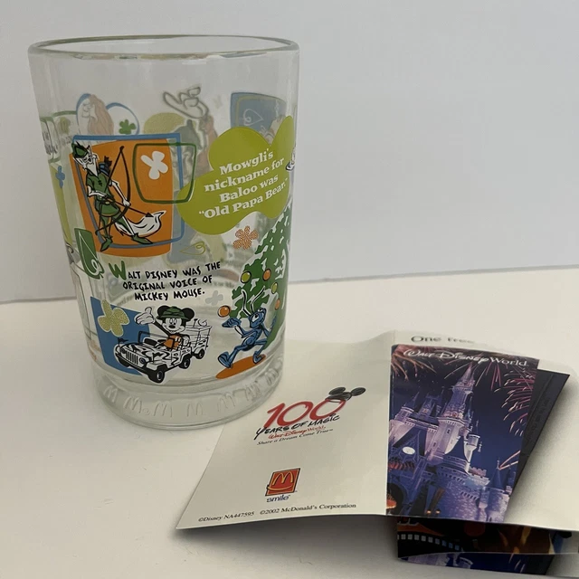 MCDONALDS DISNEY 100 years of Magic Dream Come True glass Goofy