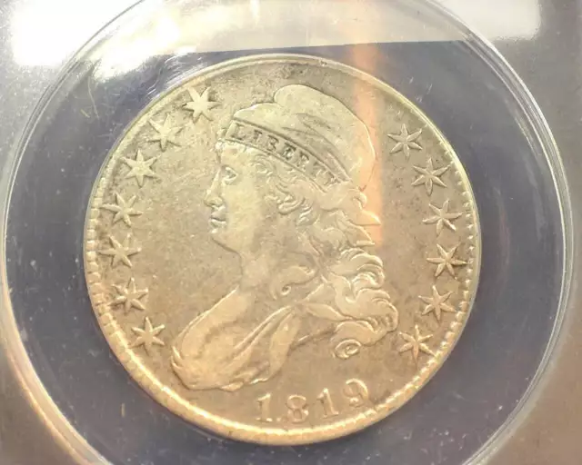 HS&C: 1819 Capped Bust Half ANACS Cleaned VF 25 - US Coin