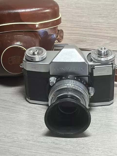 Zeiss Ikon Contaflex Film Camera With Case