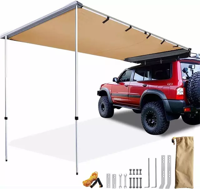 Tendalino Laterale Estraibile per Auto, Tenda Auto per Campeggio Overland, Tenda