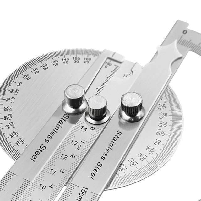 180 Degree Protractor Metal Angle Finder Goniometer Angle Ruler Woodworking T GR