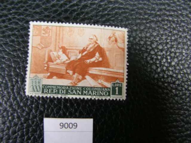 9009)One: 1 Lire Postage Stamp REP DI SAN MARINO Commemorazione  Columbiana 1952