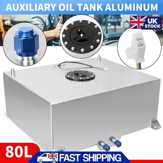 20 Gallon / 80 Litre Aluminum Fuel Cell Tank w/Sending Unit UK SHIP