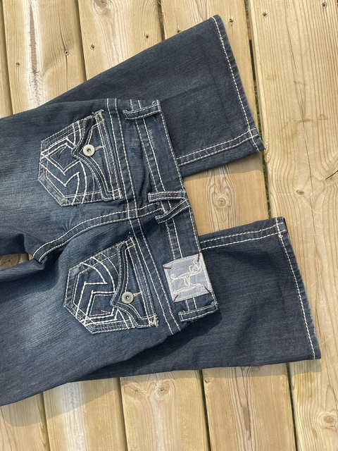 Hydraulic Jeans Womens 7/8 x33” long Dark Wash Lola Boot Cut Jeans 3519 tall