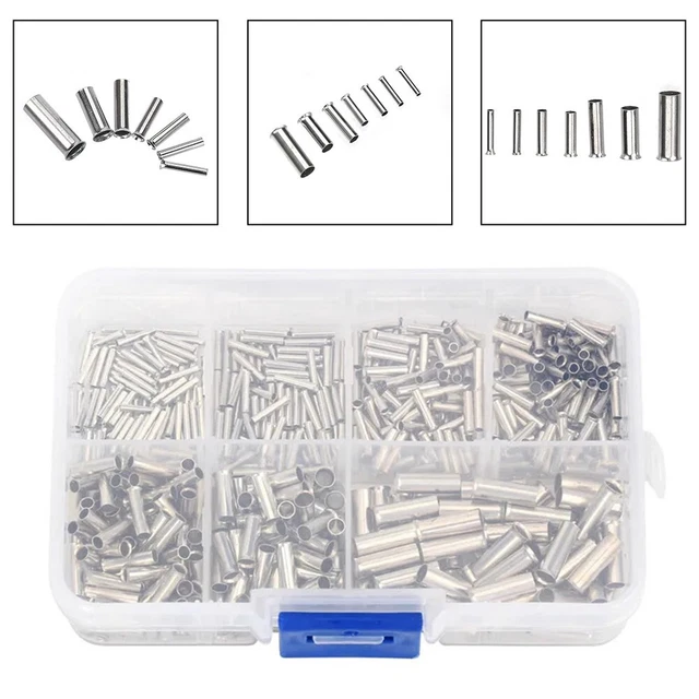 Kit De 700 Viroles à Sertir Pour Fils électriques - 7 Tailles - Cuivre - Neuf