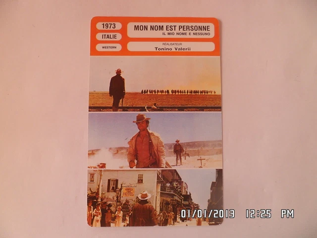 CARTE FICHE CINEMA 1973 MON NOM EST PERSONNE Henry Fonda Terence Hill Jean Marti