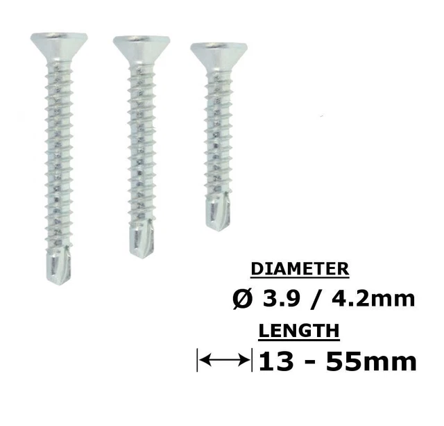 16 40MM Self Tapping Screw uPVC PVC PH Head Selfdrilling Galvanized