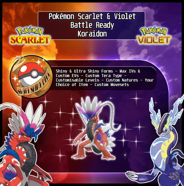 6IV MIRAIDON + KORAIDON 2 PACK, POKEMON SCARLET & VIOLET