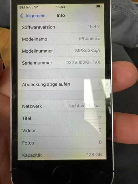 Apple iPhone SE A1723 (CDMA + GSM) - 128GB - Silber, gebraucht, guter Zustand
