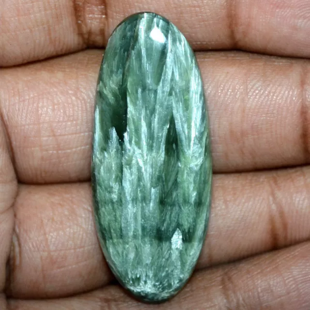 Cts. 43.80 Natural Fab Design Seraphinite Cabochon Oval Exclusive Loose Gemstone