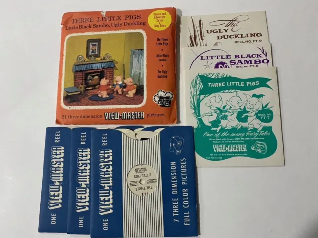 Viewmaster Reels "Fairy Tale Trio" with Booklets (See Description)