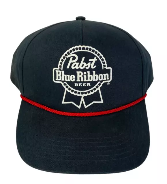 Pabst Blue Ribbon Beer PBR Hat Snapback Corded Hipsters Breweriana Logo Graphic